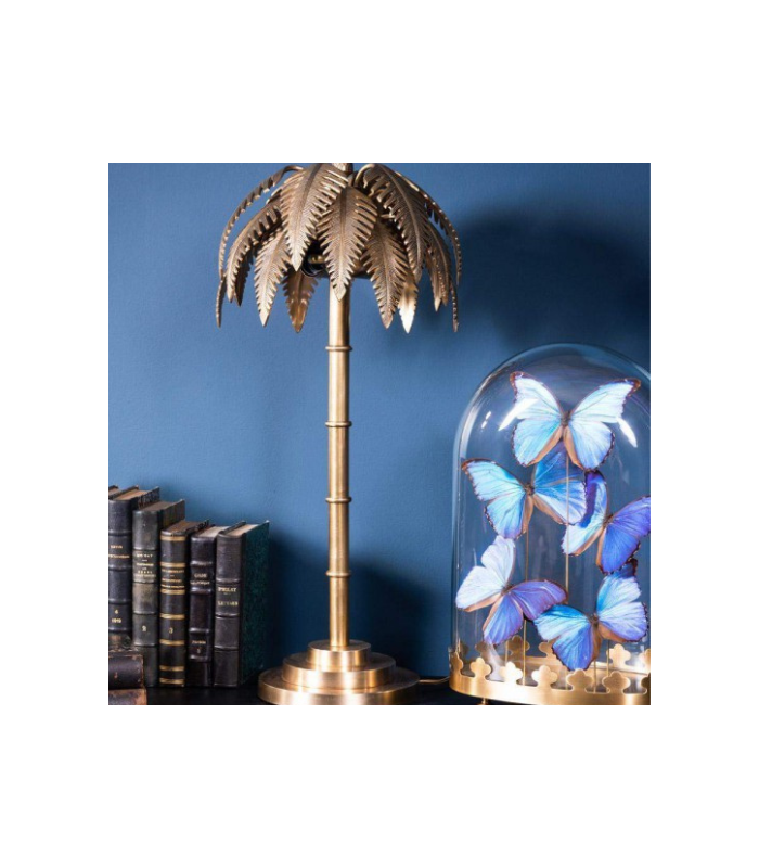 Lampe palmier en laiton – L’élégance végétale revisitée