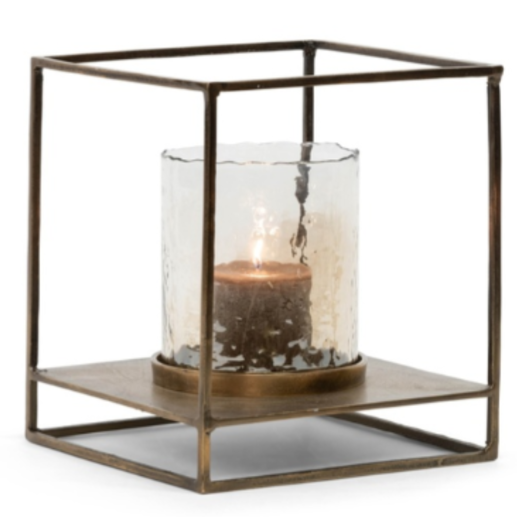 Lanterne "Square & Hammered Glass"