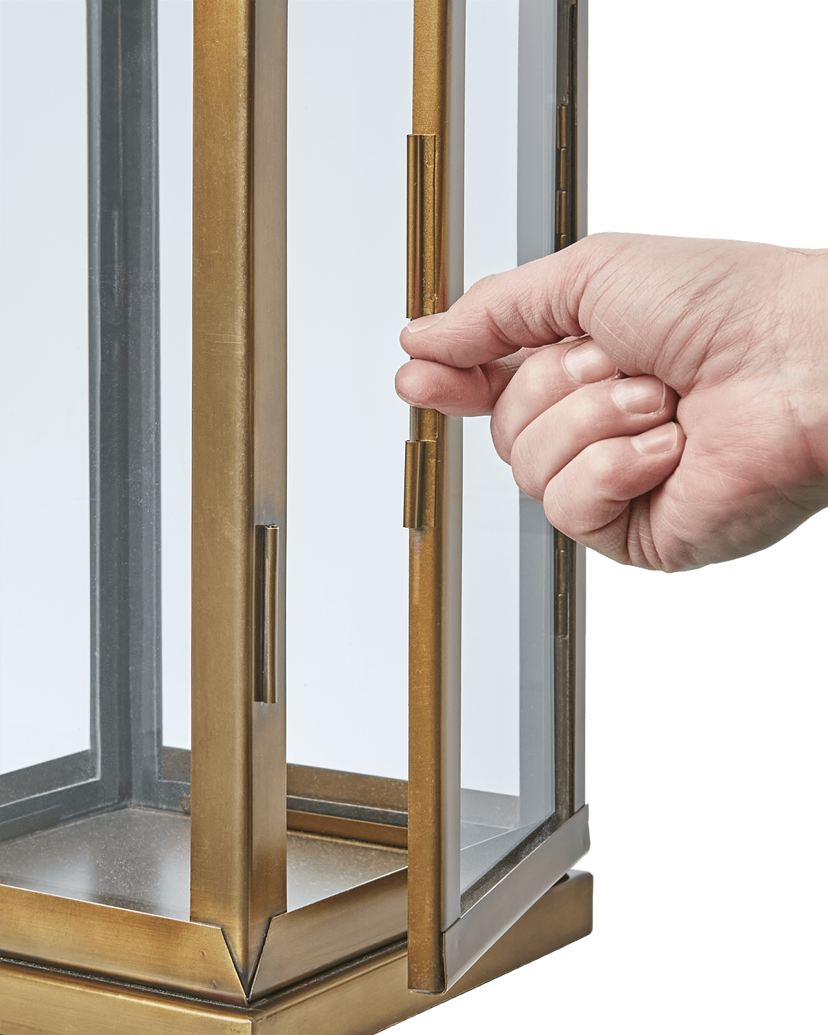 Lanterne chromée couleur laiton H38 cm - Koddel.com