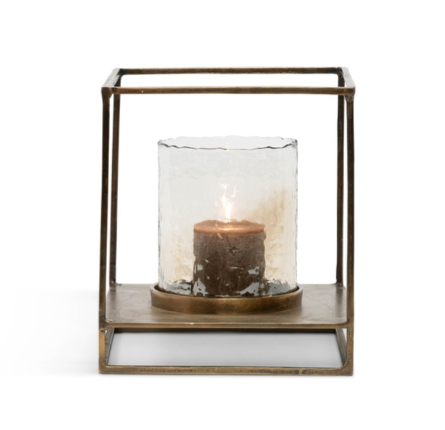 Lanterne "Square & Hammered Glass"