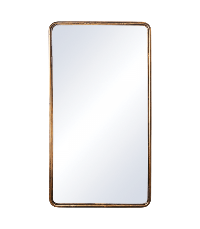Miroir rectangle cadre cuivre vieilli H130 cm - Koddel.com