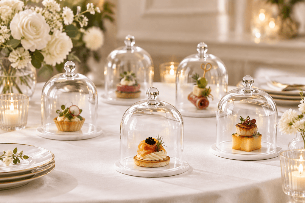 8 petites cloches en verre soufflé Ø10 × H16 cm - Lot professionnel - Koddel.com