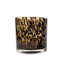 Vase en verre ambre & noir - Grand modèle (15 x 15 cm) - lot de 2 pièces