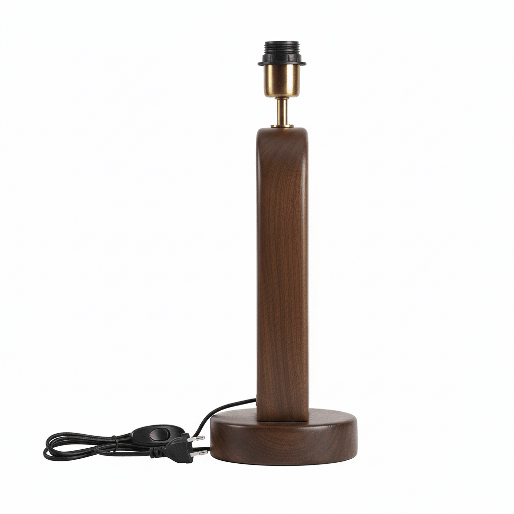 Lampe de table organique forme feuille et abat-jour chocolat - Koddel.com