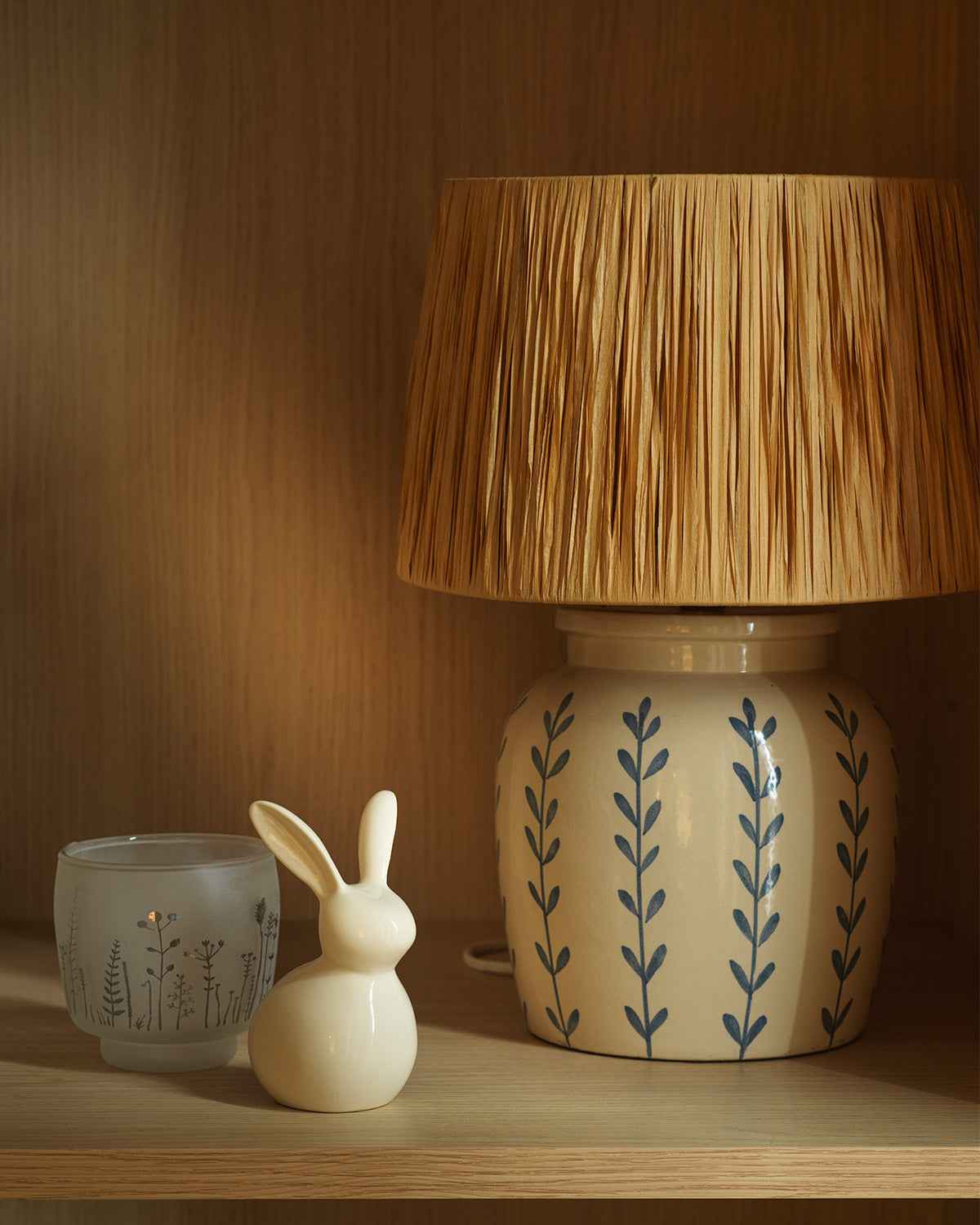 Pied de lampe en grès bleu – Collection artisanale