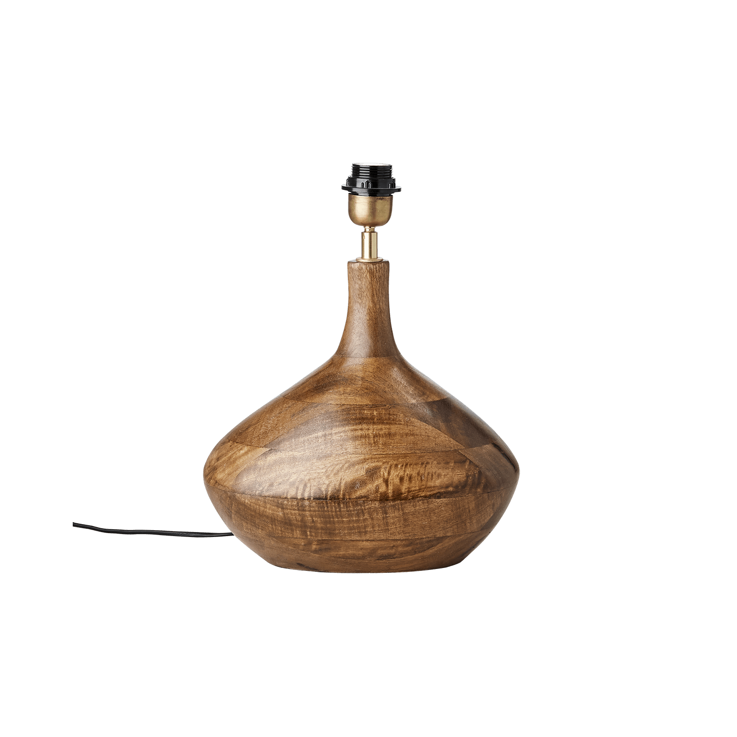 Pied de lampe arrondi en bois de manguier WOODY - Koddel.com