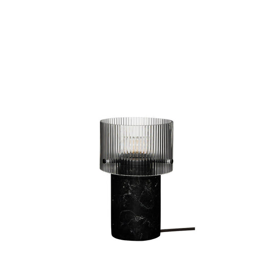 Lampe de table design en marbre et verre – Revolve noir