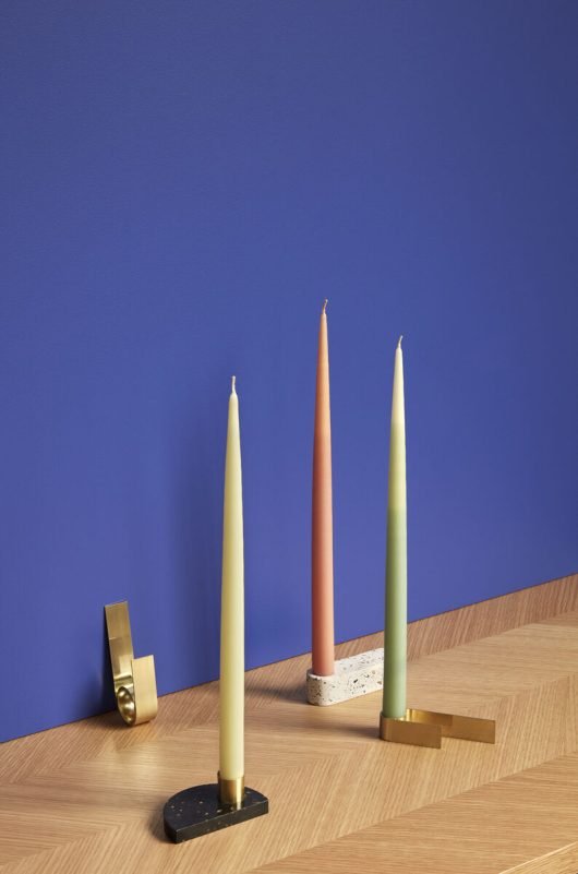 Bougeoir en laiton brossé (lot de 2) - Roll - Koddel.com