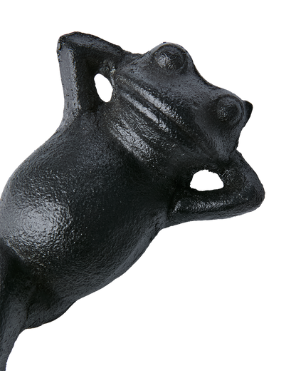 Decorative black cast iron frog - Rana