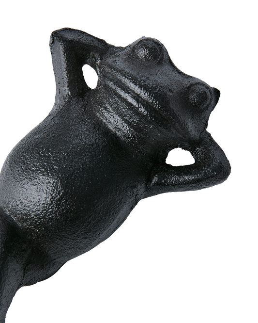 Decorative black cast iron frog - Rana