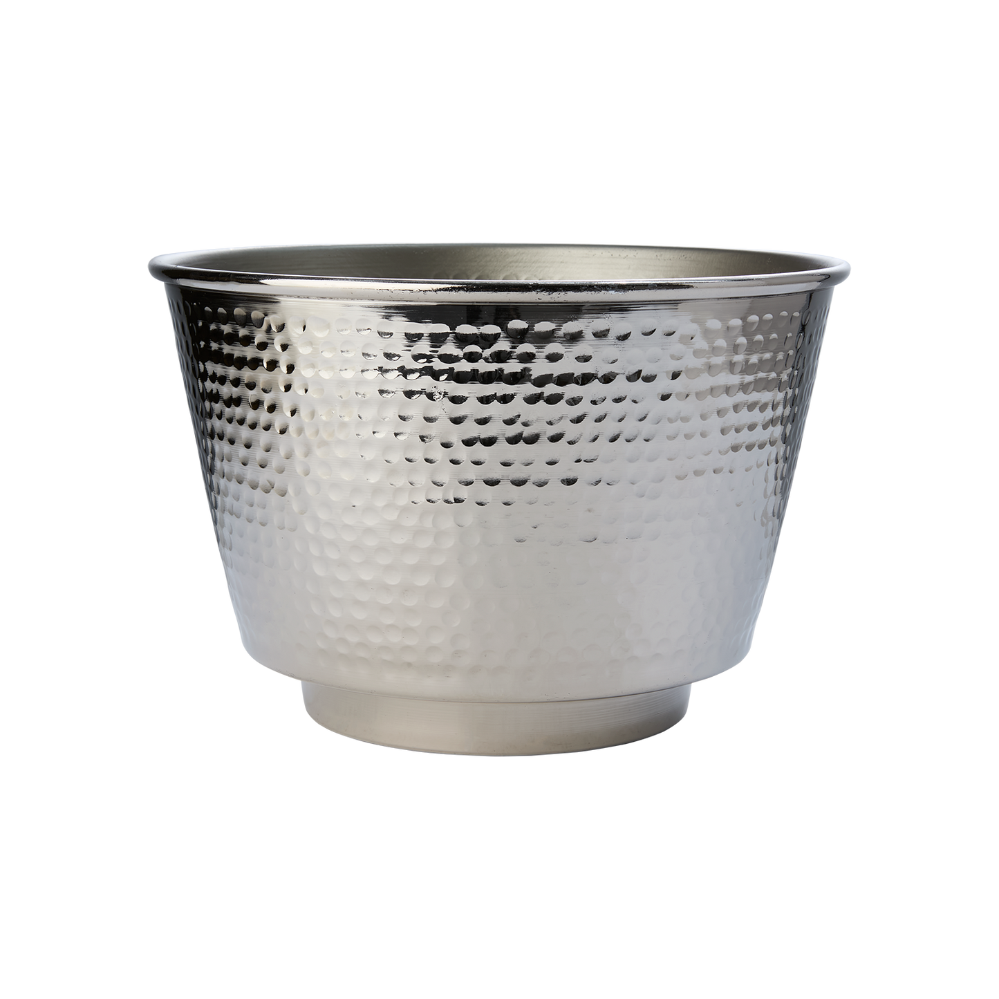 Seau à champagne en aluminium martelé – Finition argentée