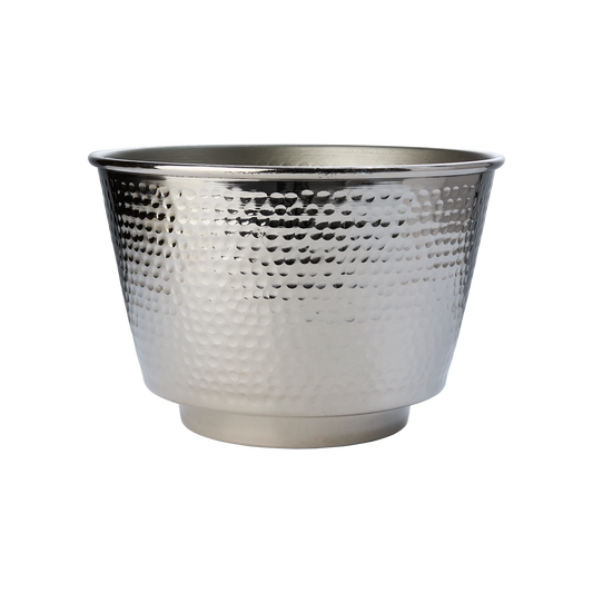Seau à champagne en aluminium martelé – Finition argentée