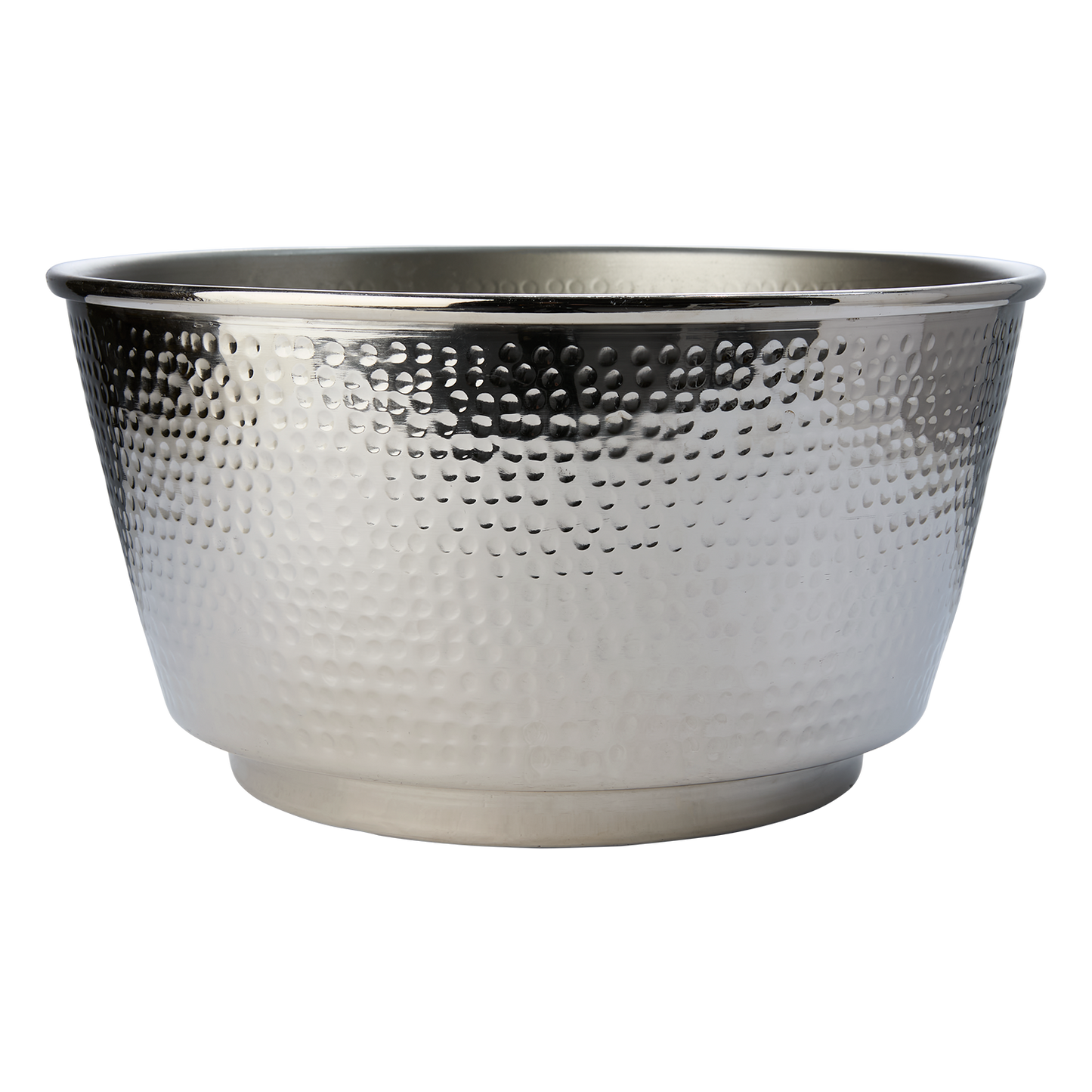 Seau à champagne en aluminium martelé – Finition argentée