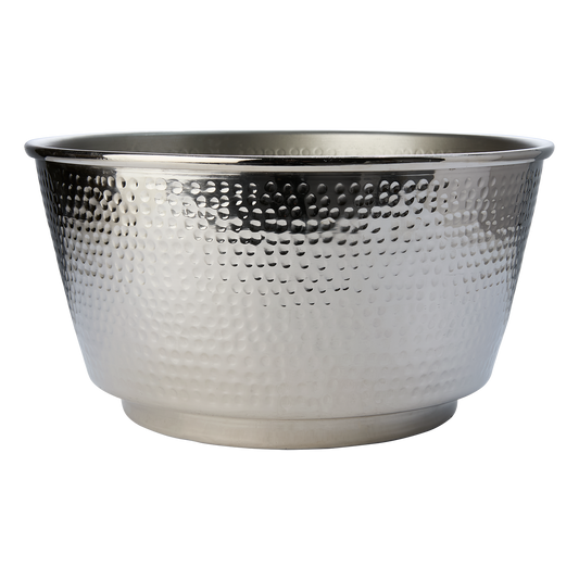 Seau à champagne en aluminium martelé – Finition argentée
