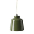 Lot de 3 Suspensions Rétro en métal Ø 16 cm - Éclairage cantine chic & comptoir (Vert ou Bordeaux) - Koddel.com