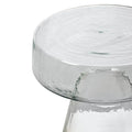 Bout de canapé ou table d'appoint en verre transparent - effet moderne
