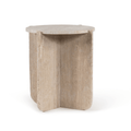 Table d'appoint travertin beige - 35x43 cm - Koddel.com