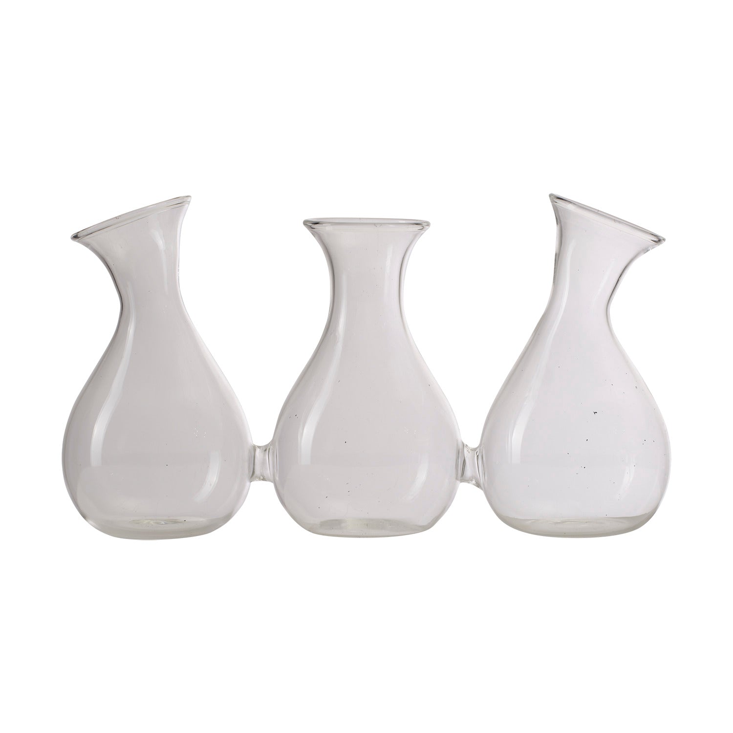 3 Vases en verres soudés