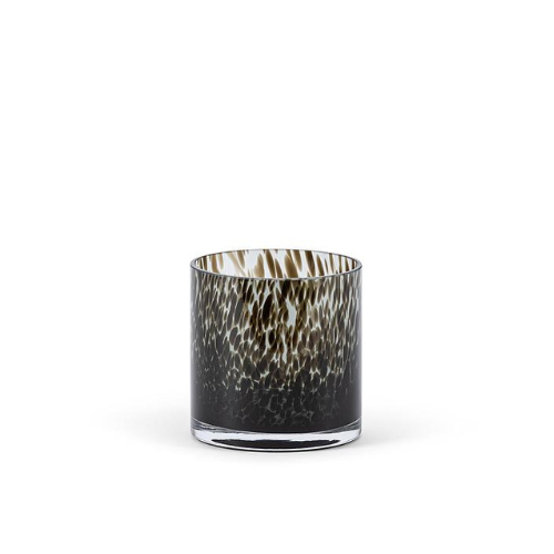 Vase en verre fumé moucheté – Fabrication belge (lot de 2 pièces)