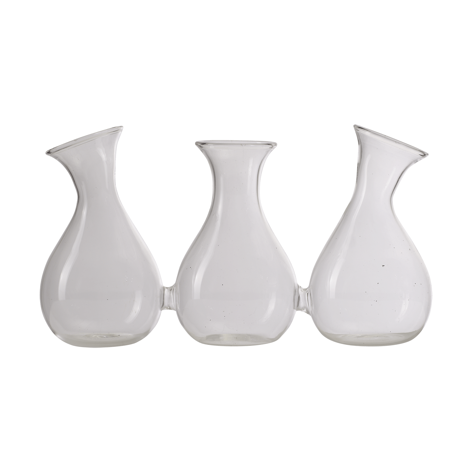 Trio de vases soudés en verre clair - JOLI ( lot de 3) - Koddel.com